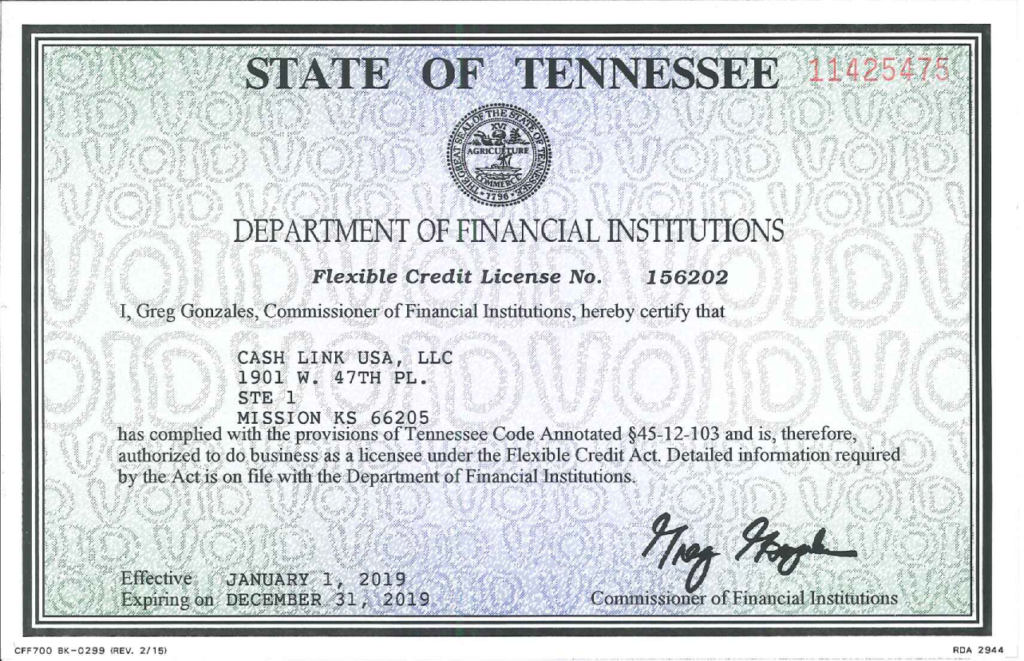 Tennesse Personal Loans